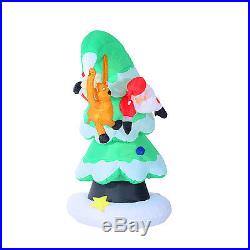 7ft Colorful Inflatable Christmas Tree Santa Claus Xmas Yard Decoration Light