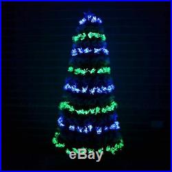 7ft Fiber Optic Christmas Tree Pre-Lit Xmas LED Lights Decor Decorations 210cm