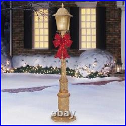 7ft Illuminated Christmas Lamp Post Pre-Lit Warm LED Lighted Xmas Decorations