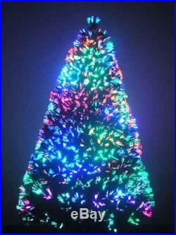 7ft Pre Lit Christmas Trees Fiber Optic Tree Artificial Christmas Trees