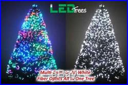 7ft Pre Lit Christmas Trees Fiber Optic Tree Artificial Christmas Trees