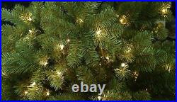 7ft Pre-Lit Xmas Bushy Tree 1000 Tips Artificial Christmas Tree Festive 350 LEDs