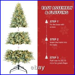 7ft Prelit Blue Spruce Christmas Tree Artificial Full Xmas Tree & 500 Lights 7ft Prelit Blue Spruce Christmas Tree Artificial Full Xmas Tree & 500 Lights