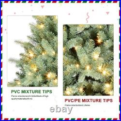 7ft Prelit Blue Spruce Christmas Tree Artificial Full Xmas Tree & 500 Lights 7ft Prelit Blue Spruce Christmas Tree Artificial Full Xmas Tree & 500 Lights