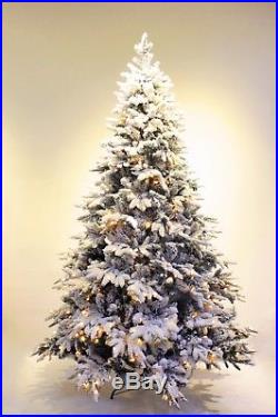 7ft Prelit Flocked Christmas Tree with LED Light 2017 NEW ARRIVAL On Sale