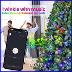 7ft Prelit Smart Artificial Christmas Tree &380 Multicolor Lights App Controlled