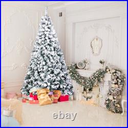 7ft Pvc Flocking Christmas Tree 1300 Branches Automatic Tree-YS