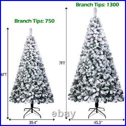 7ft Pvc Flocking Christmas Tree 1300 Branches Automatic Tree-YS