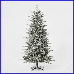 7ft Unlit Artificial Christmas Tree Flocked Balsam Fir Wondershop