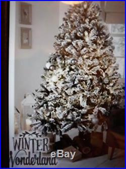 7ft snowy Winter wonderland Christmas tree decoration artificial flocked luxury
