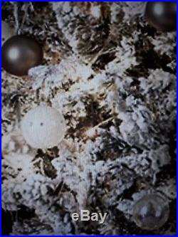 7ft snowy Winter wonderland Christmas tree decoration artificial flocked luxury
