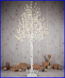 7ft tall 280 LED Faux Birch Twig Christmas Tree luxury Xmas Classic outdoor home