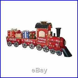 80 Pre-Lit Lighted Christmas Express Train Set Outdoor Yard Lawn Decoration