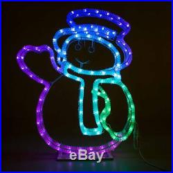 80cm Twinkly Smart App Controlled Christmas Snowman LED Silhouette Motif Light