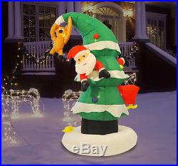 82 New Colorful Inflatable Christmas Tree Santa Holiday Decoration LED Light