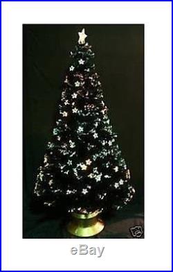 84 Inch Black Fibre Optic Christmas Tree with Stars (FO84BKS)