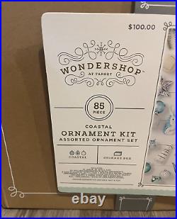 85pc Wondershop Coastal Ornament Kit Assorted Ornament Set withStorage Box