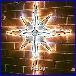 88cm Aluminium Outdoor Garden Wall Christmas Star Motif Sign Silhouette Light