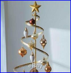 89 METAL CHRISTMAS ORNAMENT DISPLAY TREE Indoor Holiday Decor GOLD