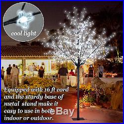 8FT 600L LED Light Tree Cherry Blossom Flower Tree Garden Christmas Decor