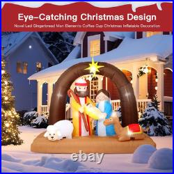 8FT Christmas Inflatables Nativity Set 2025 NEW LED Outdoor Decoration