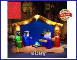 8FT Christmas Inflatables Santa 2025 NEW LED Outdoor Decoration