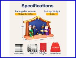 8FT Christmas Inflatables Santa 2025 NEW LED Outdoor Decoration