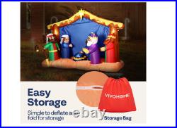 8FT Christmas Inflatables Santa 2025 NEW LED Outdoor Decoration