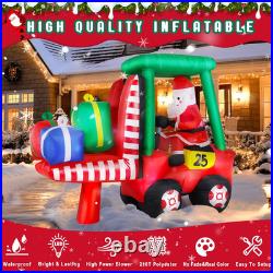Fork Lift Inflatable 8FT Christmas Inflatables Santa Driving Forklift 2025 NEW LED Outdoor ...