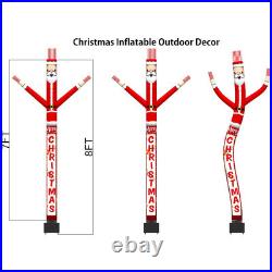 8FT Inflatable Air Waving Tube Dancer with Blower Set Blow up Inflate Santa Cla