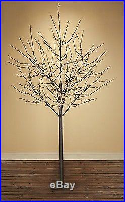 8FT Lighted Artificial Tree 8 Branches With 400 Warm White LED Lights 8 Function