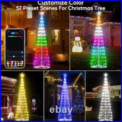 8FT Smart LED lights Christmas Cone Tree with Star Topper Christmas Tree APP DIY 8FT Smart LED lights Christmas Cone Tree with Star Topper Christmas Tree APP DIY