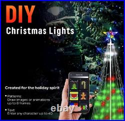 8FT Smart LED lights Christmas Cone Tree with Star Topper Christmas Tree APP DIY 8FT Smart LED lights Christmas Cone Tree with Star Topper Christmas Tree APP DIY