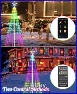 8FT Smart LED lights Christmas Cone Tree with Star Topper Christmas Tree APP DIY 8FT Smart LED lights Christmas Cone Tree with Star Topper Christmas Tree APP DIY