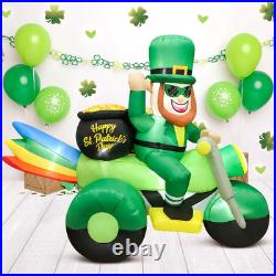 8FT St Patricks Day Inflatables Decoration Leprechaun on Motorcycle, St pats 8FT St Patricks Day Inflatables Decoration Leprechaun on Motorcycle, St pats