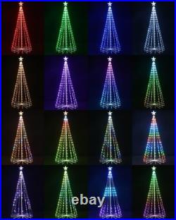 8FT Star Top Christmas Lights 340 LED Color Changing with Remote Timer Control