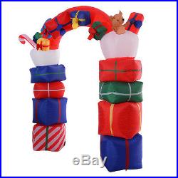 8Ft Airblown Inflatable Christmas Xmas Santa Arch Gift Box Decor Lighted Outdoor