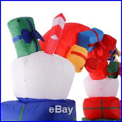 8Ft Airblown Inflatable Christmas Xmas Santa Arch Gift Box Decor Lighted Outdoor