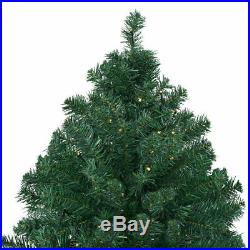 8Ft Pre-Lit Artificial Christmas Tree Hinged with 430 LED Lights Home Decoration