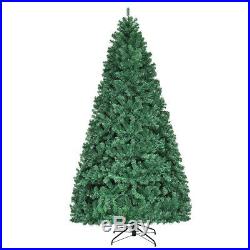 8Ft Pre-Lit Artificial Christmas Tree Hinged with 430 LED Lights Home Decoration