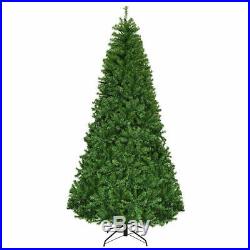 8Ft Pre-Lit Artificial Christmas Tree Hinged with 750 LED Lights & Stand Holiday