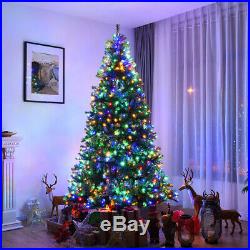 8Ft Pre-Lit Artificial Christmas Tree Premium Hinged with 750 LED Lights Indoor