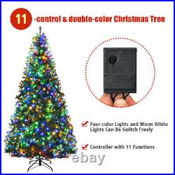 8Ft Pre-Lit Artificial Christmas Tree Premium Hinged with 750 LED Lights & Stand