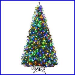 8Ft Pre-Lit Artificial Christmas Tree Premium Hinged with 750 LED Lights & Stand