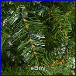8Ft Pre-Lit Dense PVC Christmas Tree Spruce Hinged with880 LED Lights & Stand
