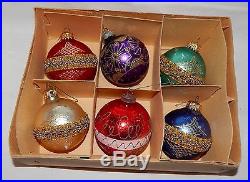 8O Christmas Mix Lot-Vintage- Ornaments-5ea West Germany-1 ea USA-3 Balls