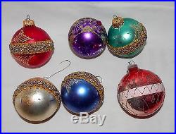 8O Christmas Mix Lot-Vintage- Ornaments-5ea West Germany-1 ea USA-3 Balls