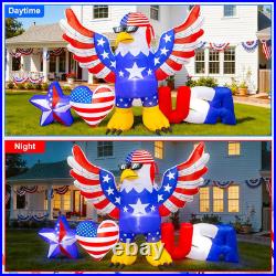 8.2FT Long 4Th of July Inflatables Decoration Patriotic Blow up Bald Eagle with