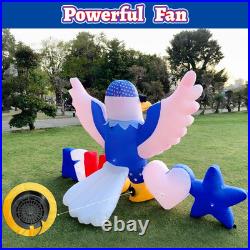 8.2FT Long 4Th of July Inflatables Decoration Patriotic Blow up Bald Eagle with