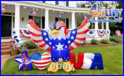 8.2FT Long 4Th of July Inflatables Decoration Patriotic Blow up Bald Eagle with